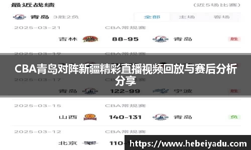 CBA青岛对阵新疆精彩直播视频回放与赛后分析分享
